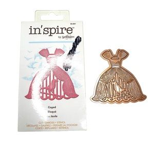 Inspire By Spellbinders Caged Dress Bronze Die IN001 Cut Emboss Stencil